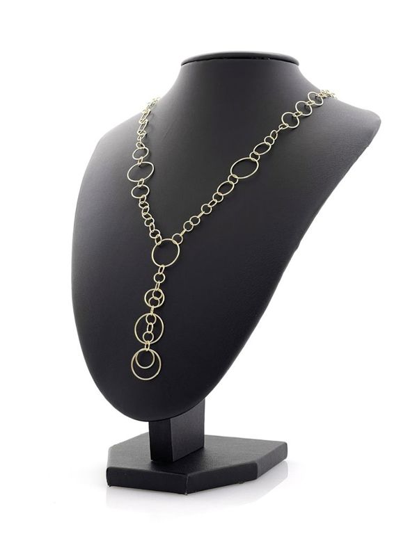 14k yellow gold circle necklace