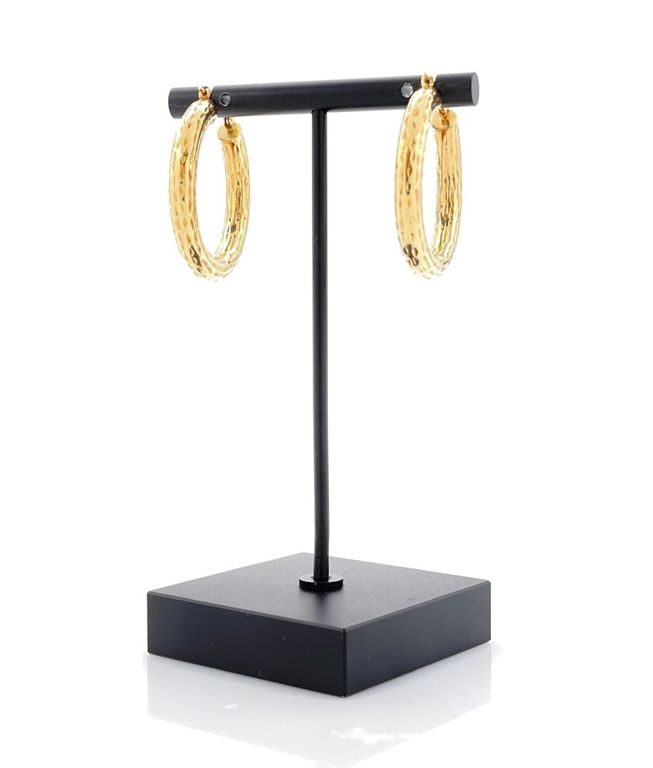 14k yellow gold hollow hoop earrings