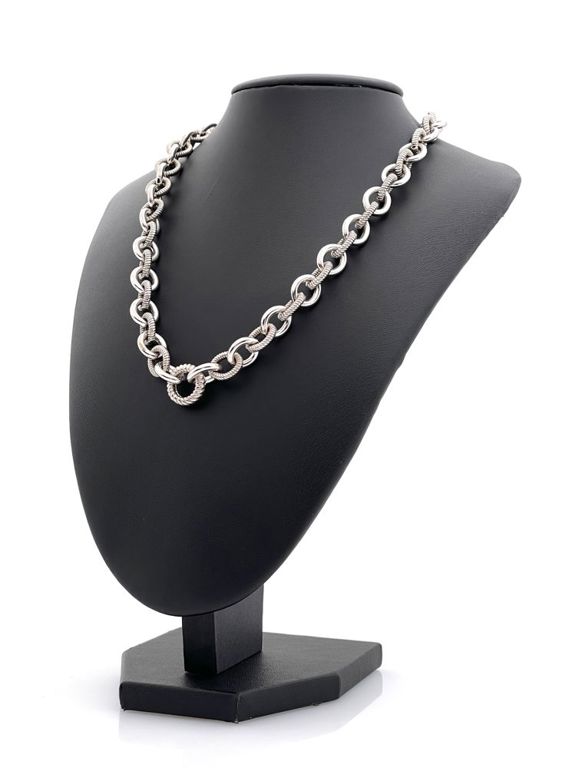 Judith Ripka sterling silver rolo necklace