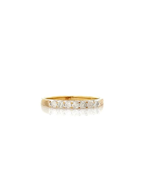 10k yellow gold diamond anniversary ring