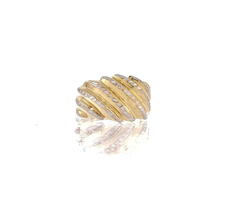 10k yellow gold shrimp dome ring