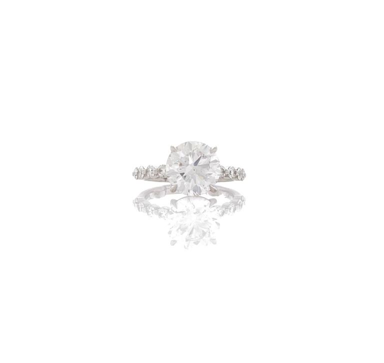 14k white gold lab grown diamond ring