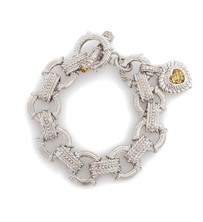 Judith Ripka sterling silver cubic zirconia bracelet