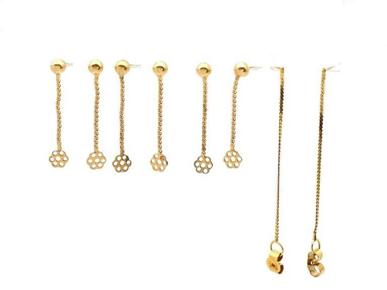 14k yellow gold drop dangle earrings