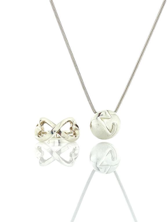 Tiffany & Co sterling silver pendant necklace and Paloma Picasso ring