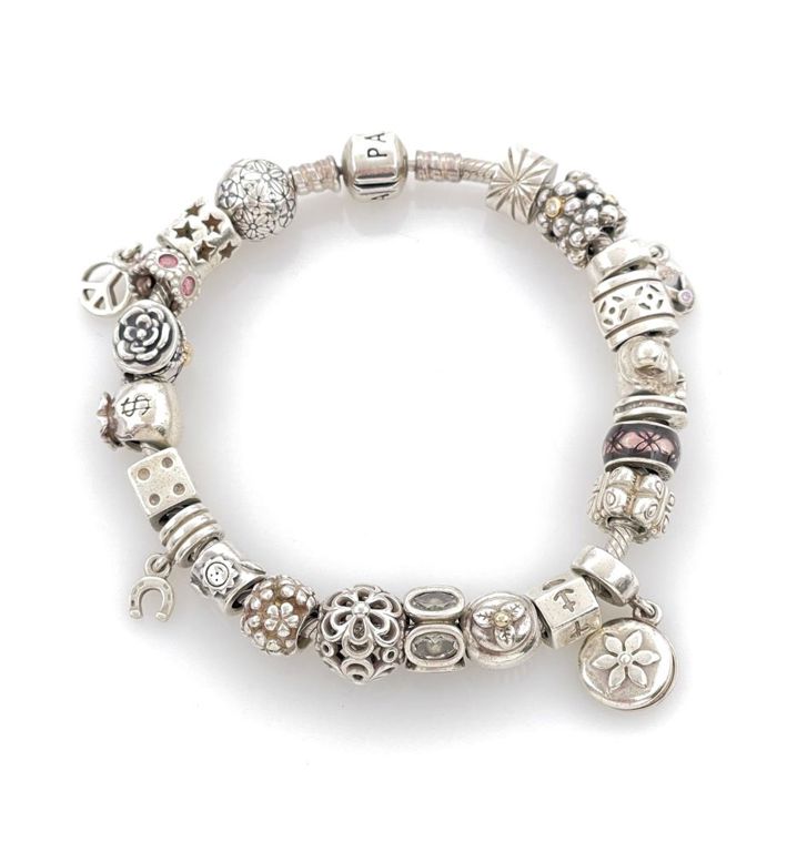 Pandora sterling silver charm bracelet