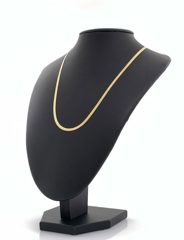 10k yellow gold herringbone necklace