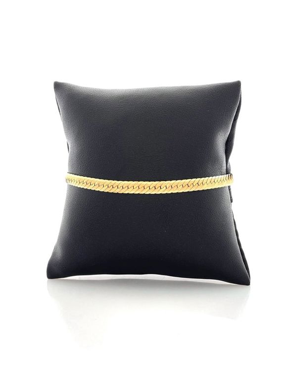 14k Italian yellow gold herringbone bracelet