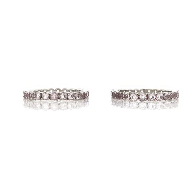 18k white gold cubic zirconia eternity bands