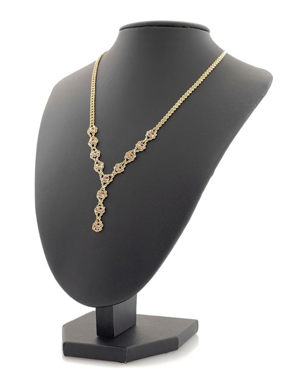 14k yellow and rose gold necklace