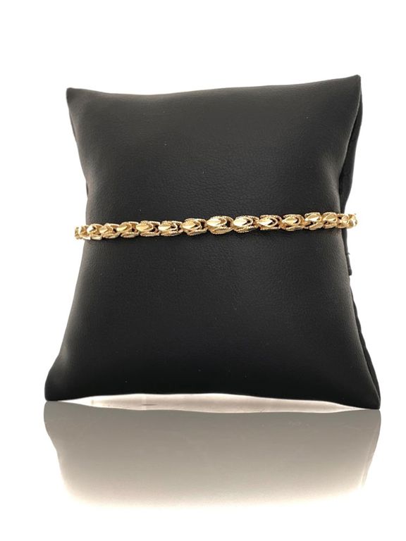 14k yellow gold box link bracelet