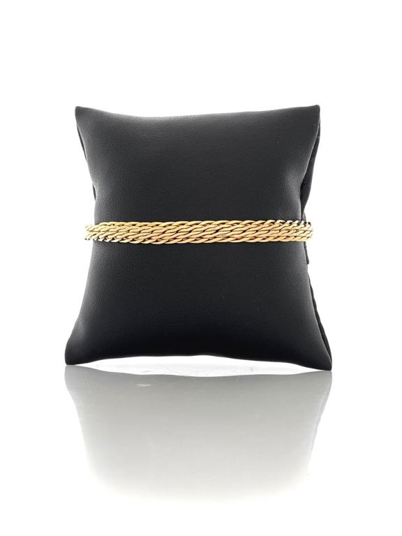 14k yellow gold woven bracelet