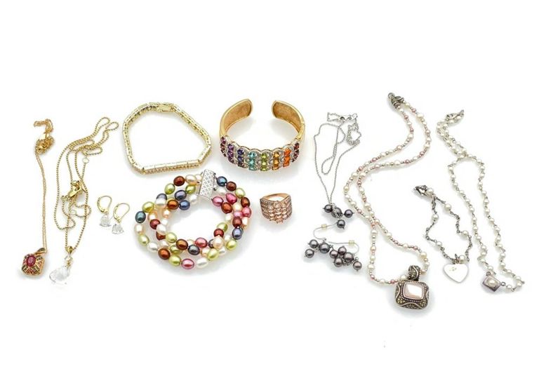 Sterling silver gemstone jewelry lot