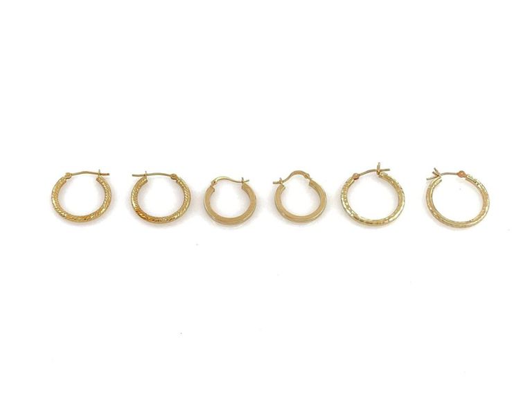 14k yellow gold hollow hoop earrings