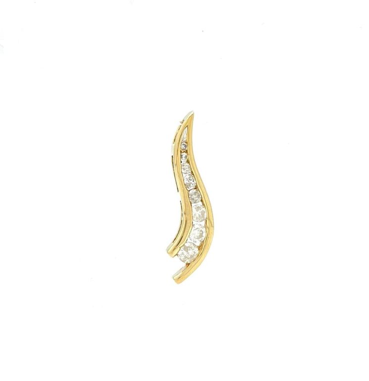 10k yellow gold graduated diamond pendant