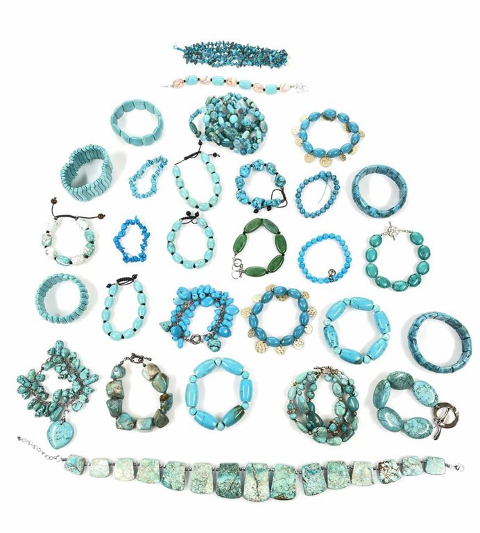 Assorted stone bracelets
