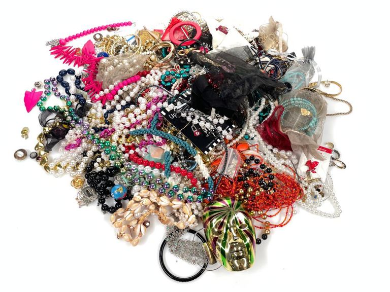 10.80 pounds assorted costume jewelry
