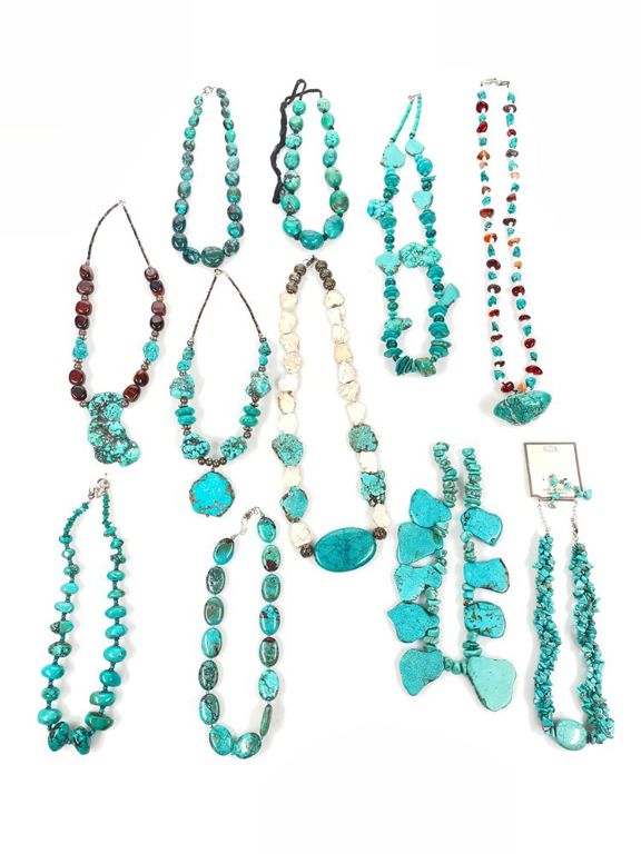 Assorted chunky stone necklaces
