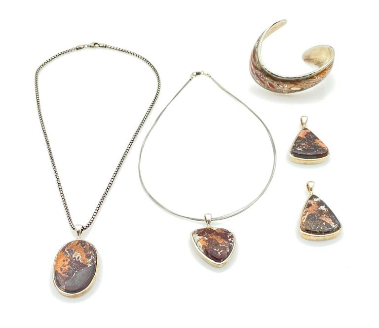 Starborn sterling silver copper agate jewelry