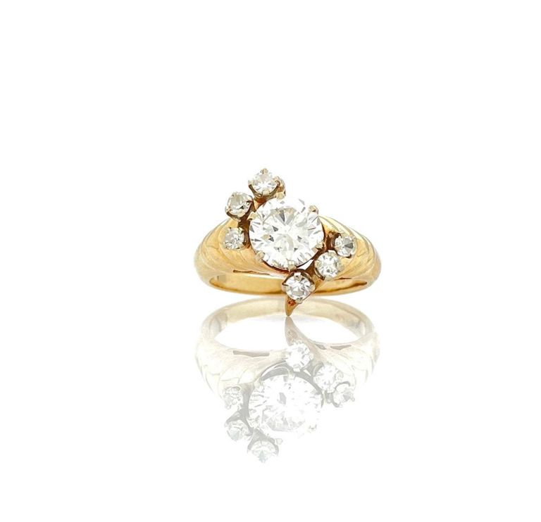 14k yellow gold diamond ring