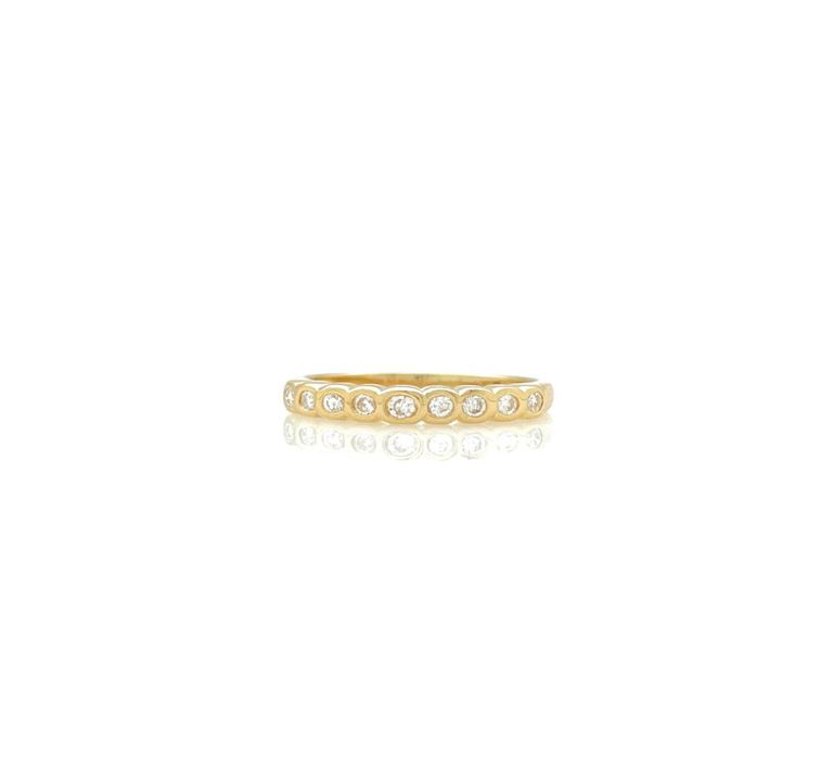 14k yellow gold diamond anniversary ring