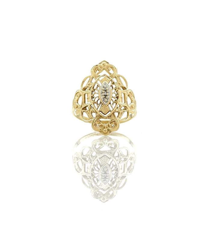 10k yellow gold diamond ring