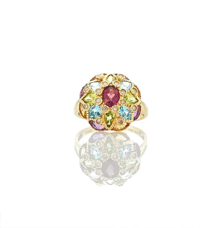 BH EFFY 14k yellow gold multicolor gemstone ring