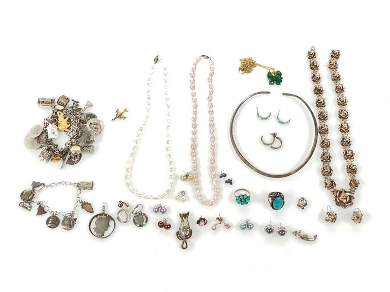 Assorted sterling silver and more jewelry lot