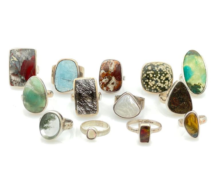 Starborn sterling silver stone rings