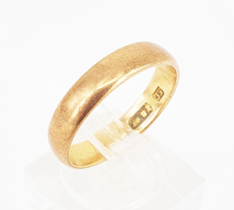 18k rose gold band ring