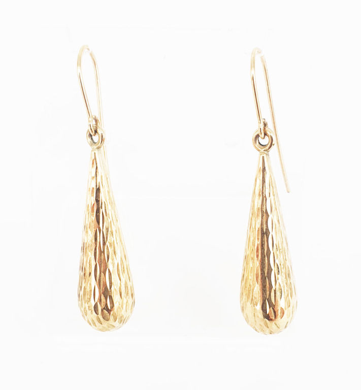 Pair of 9k gold drop earrings