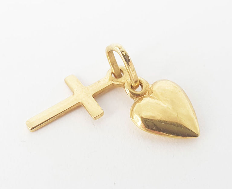 18k yellow gold 'Love & Hope' pendant