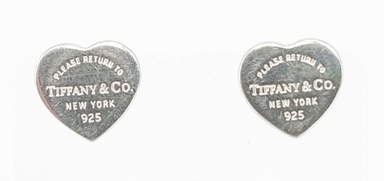 Pair of Tiffany & Co. silver stud earrings