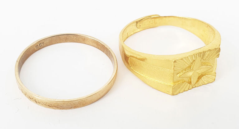 Two gold rings