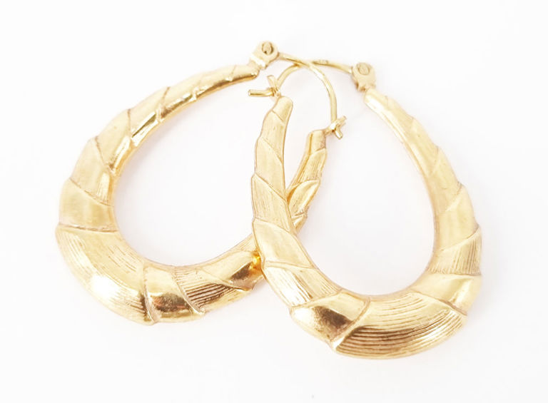 9k gold hoop earrings