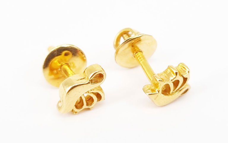 22k gold ear-studs