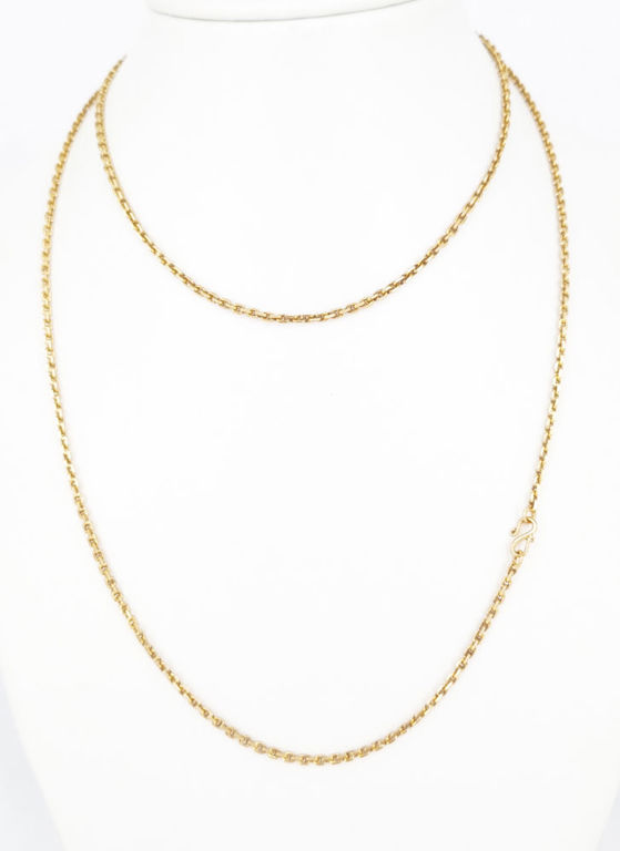 Yellow gold necklace with S-hook clasp