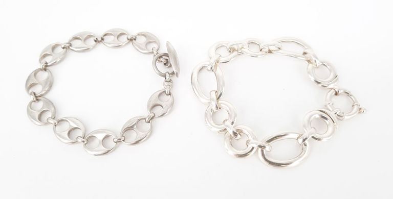 Two silver bracelets