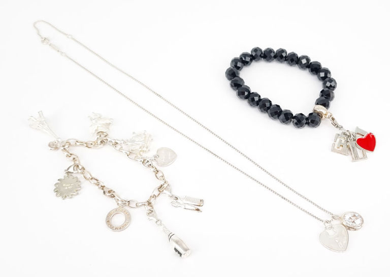 Thomas Sabo bracelets and necklace with black beads