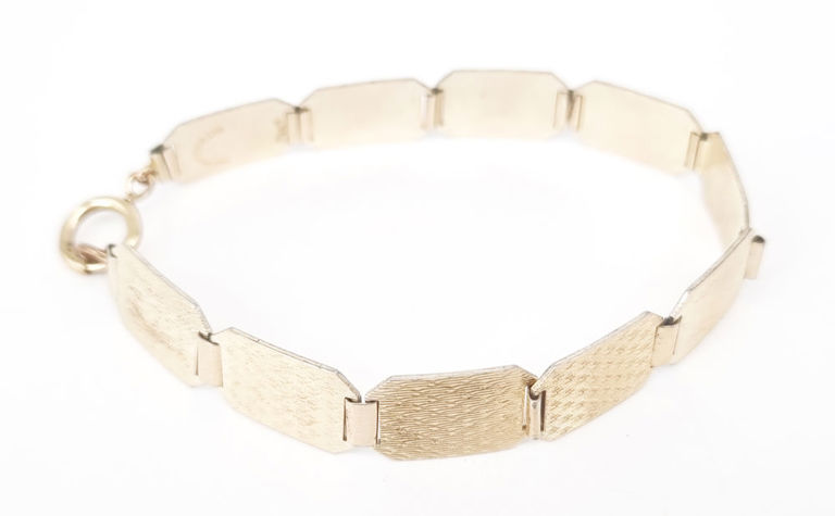 9k gold and silver bracelet