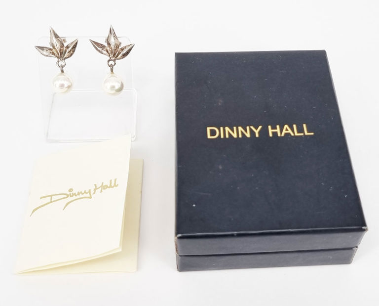 Dinny Hall silver and pearl earrings