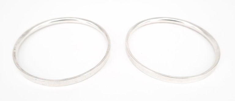Pair of silver bangles