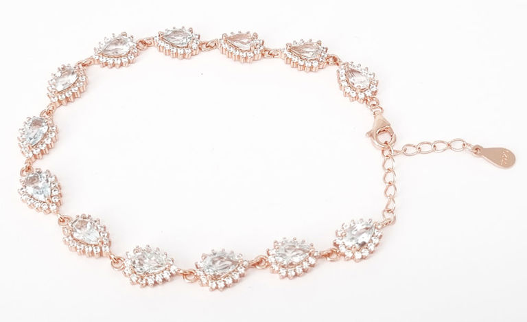 Aquamarine and sterling silver gilt bracelet