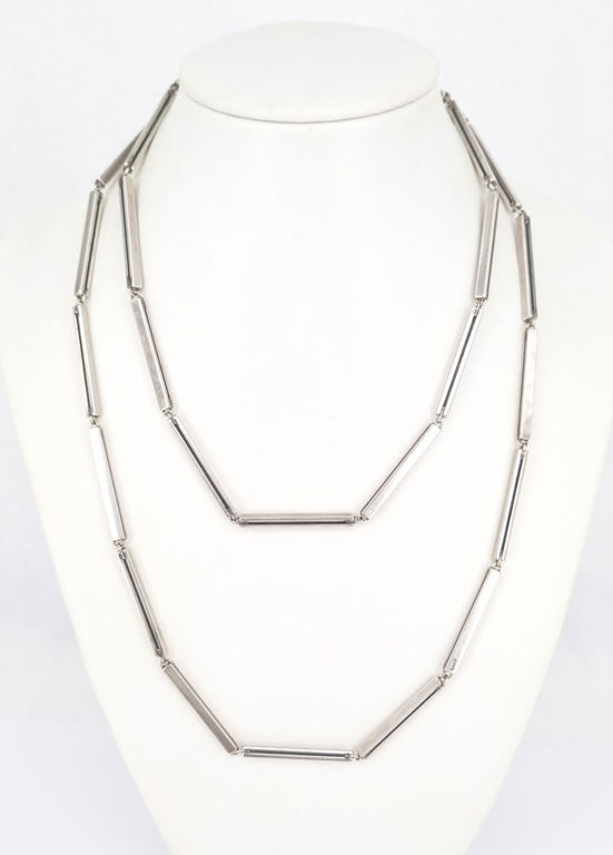 Scandinavian solid silver necklace