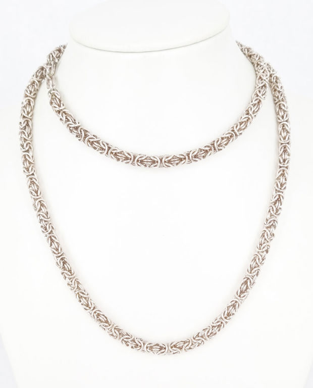 Vintage silver Byzantine style chain