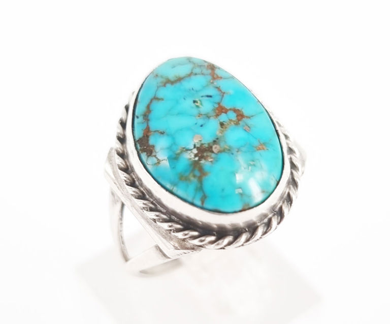 Vintage Native American silver and turquoise ring