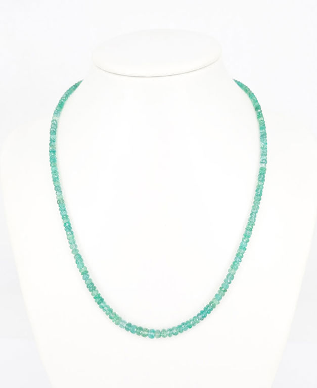 18k gold necklace with emeralds