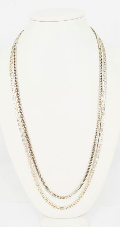 Two silver necklaces