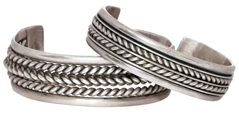 Sterling silver cuff bracelets