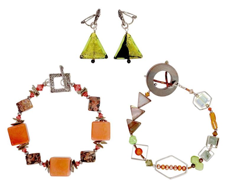 Martha Breternitz Joias Design stone and glass jewelry group
